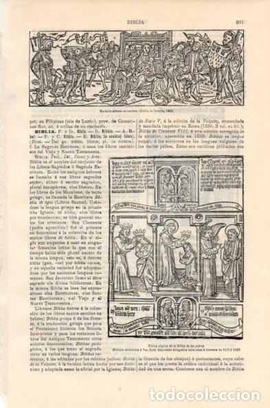 Postales: LAMINA V44046: Ultima pagina de la Biblia de los pobres - Varios