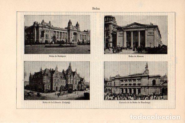 Postcards: LAMINA V44151: Bolsa de Budapest, Moscu, Leipzig y Hamburgo - Varios