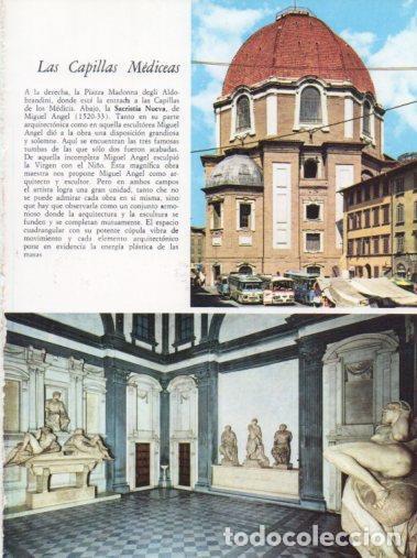Postales: LAMINA V33213: Florencia. Plaza Madonna degli Aldobrandini y Sacristia Nueva - Varios