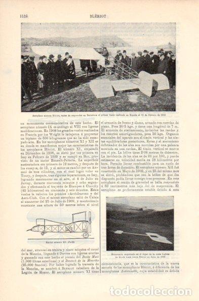Postais: LAMINA V44118: Aeroplano sistema Bleriot en Barcelona 1910 - Varios