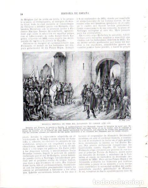 Postcards: LAMINA V33912: Defensa de 3000 espa&ntilde;oles en Corbie por J. Pey - Manuel Rodriguez Codola
