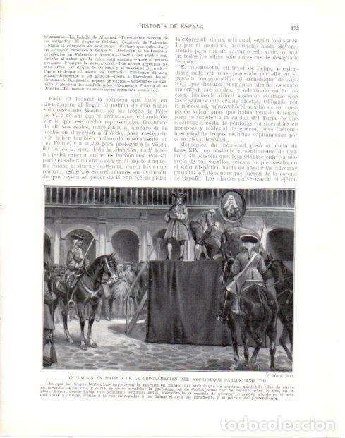 Postkarten: LAMINA V33961: Anulacion de la proclamacion del Archiduque Carlos en Madrid por F. Mota - Manuel Rod