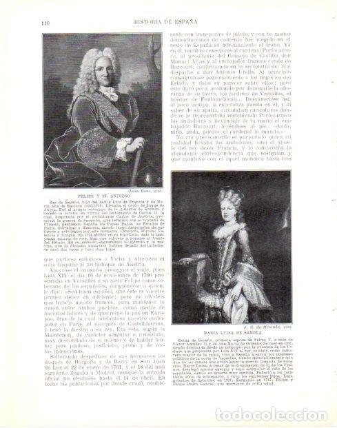 Cartoline: LAMINA V33954: Felipe V el Animoso por J. Ranc y M. Luisa de Saboya por J.G. de MIranda - Manuel Rod