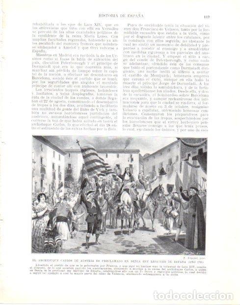 Postkarten: LAMINA V33959: Arquiduque Carlos de Austria proclamado en Denia rey en 1705 por T. Argemi - Manuel
