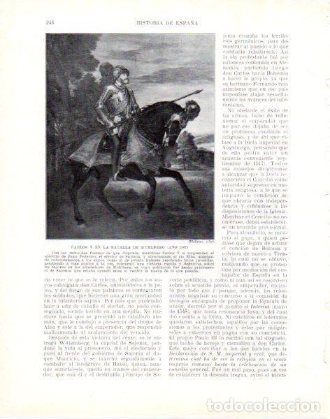 Postkarten: LAMINA V33818: Carlos V en la batalla de Muhlberg por Tizia&ntilde;o - Manuel Rodriguez Codola