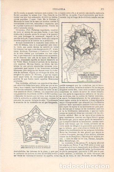 Postkarten: LAMINA V43634: Planos de las ciudadelas de Barcelona y Amberes - Varios