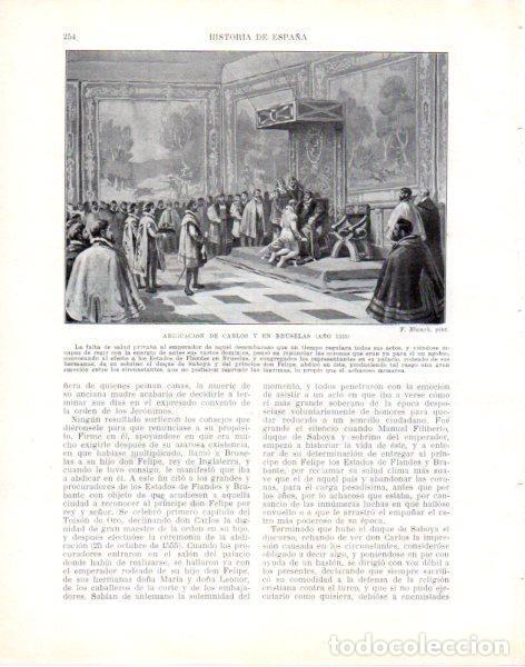 Postais: LAMINA V33822: Abdicacion de Carlos V en Bruselas por F. Blanch - Manuel Rodriguez Codola