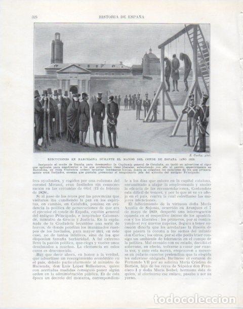 Cartoline: LAMINA V34085: Ejecuciones en Barcelona ante el Conde de Espa&ntilde;a por J. Cuchy - Manuel Rodriguez Codo
