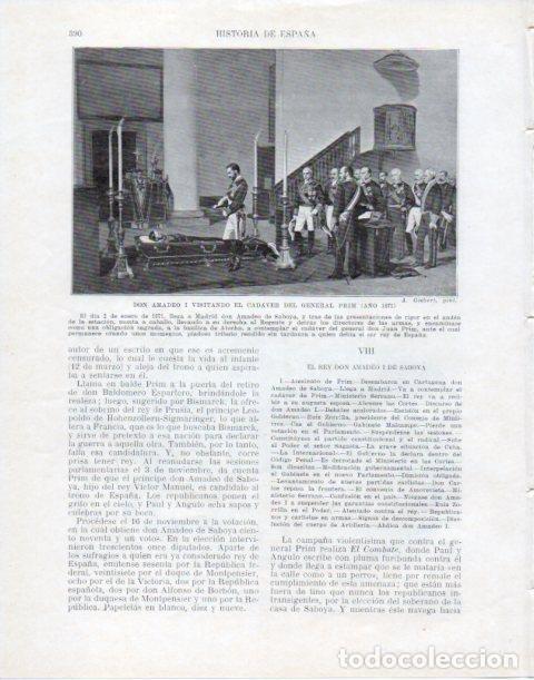 Postkarten: LAMINA V34117: Amadeo I ante el cadaver del General Prim por A. Gisbert - Manuel Rodriguez Codola