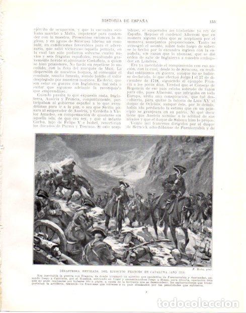 Cartoline: LAMINA V33975: Retirada del ejercito frances en Catalu&ntilde;a en 1719 por F. Mota - Manuel Rodriguez Codo