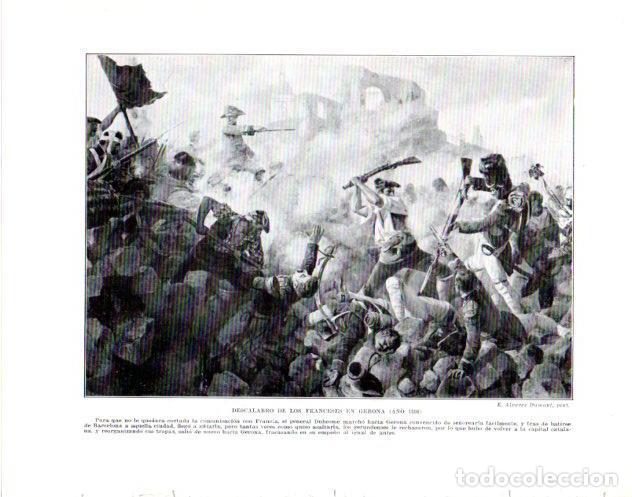 Postkarten: LAMINA V34026: Descalabro de los franceses en Gerona a&ntilde;o 1808 por Alvarez Dumont - Manuel Rodriguez