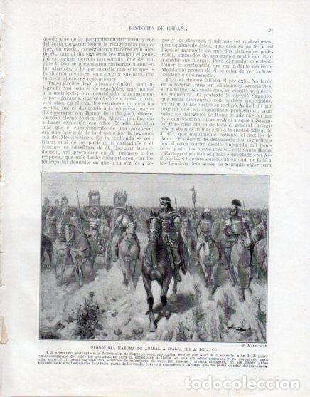 Postkarten: LAMINA V33391: Marcha de Anibal a Italia por F. Mota - Manuel Rodriguez Codola