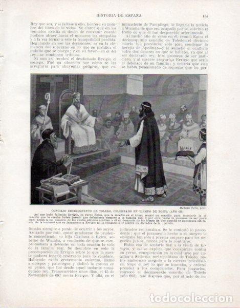 Postales: LAMINA V33453: Concilio decimoquinto de Toledo en Egica a&ntilde;o 688 por Medina Vera - Manuel Rodriguez C