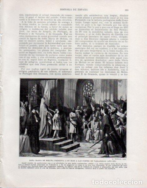 Postkarten: LAMINA V33616: Do&ntilde;a Maria de Molina presenta a su hijo a las Cortes de Valladolid por A. Gisbert - M