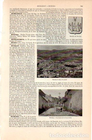 Postcards: LAMINA V44539: Vista y fuente de la Cruz en Huelma, Jaen - Varios