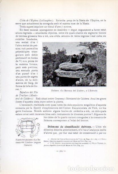 Cartoline: LAMINA V34679: Dolmen La Barraca del Lladre a L'Estrada - Antoni Rovira i Virgili