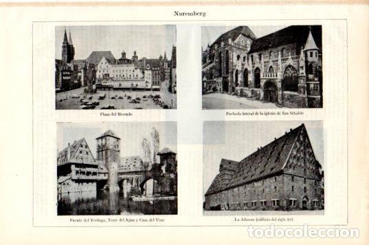 Postkarten: LAMINA V44703: Plaza del Mercado, Iglesia San Sebaldo y Aduana, Nuremberg - Varios
