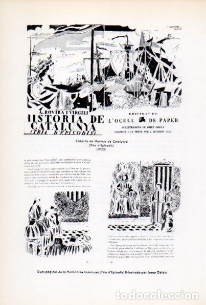 Cartoline: LAMINA V34635: Dues pagines de la Historia de Catalunya il.lustrada per Josep Obiols - Antoni Rovira