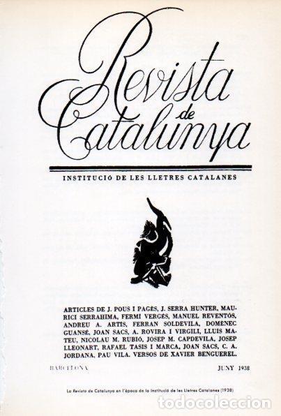 Cartoline: LAMINA V34634: La Revista de Catalunya, epoca de la Institucio de Les Lletres Catalanes 1938 - Anton