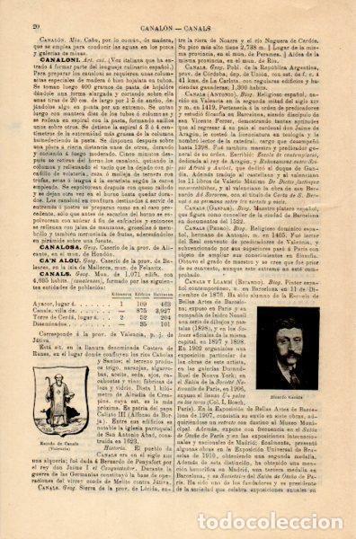 Cartoline: LAMINA V35062: Ricardo Canals y escudo de Canals Valencia - Varios