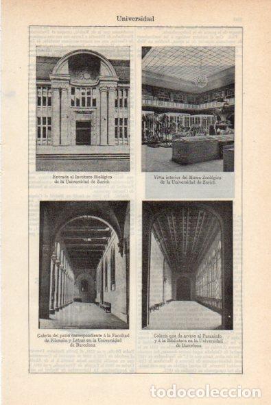 Postais: LAMINA V34828: Universidad de Zurich y Barcelona - Varios