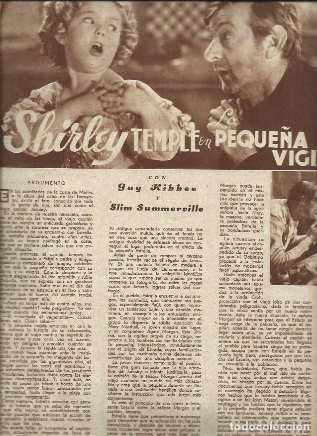 Postales: LAMINA 37787: Shirley Temple en La Peque&ntilde;a Vigia - VVAA