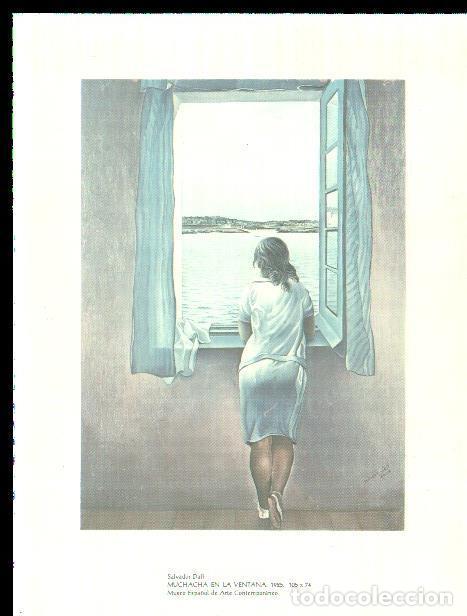 Postales: Tarjeta con Muchacha en la ventana de Salvador Dali -