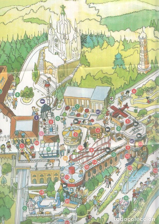 Postales: Folleto del parque atracaciones El TIBIDABO de BARCELONA -