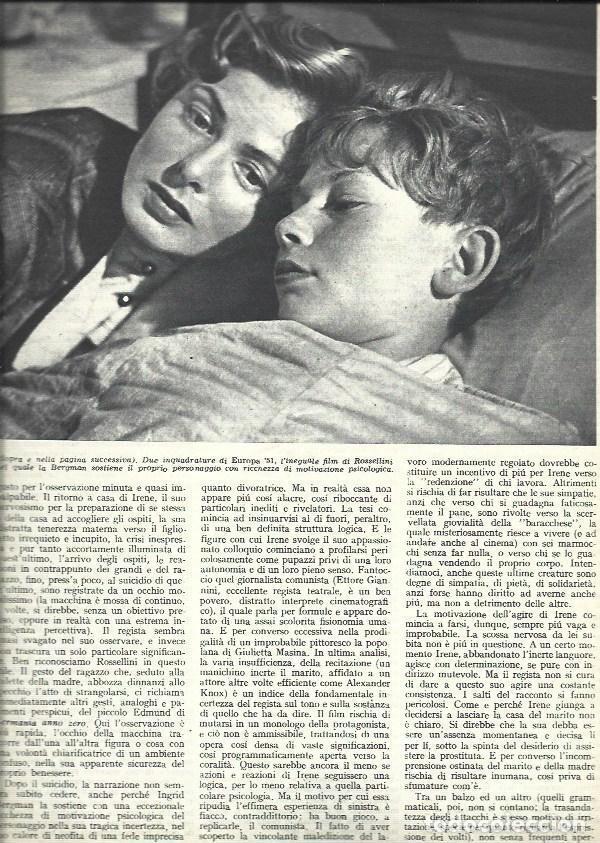 Postkarten: LAMINA 37974: Ingrid Bergman en Europa 51 - VVAA