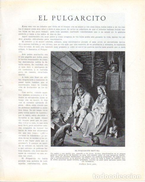 Postales: LAMINA V34379: El Pulgarcito escucha por Gustavo Dore - Guillermo de Boladeres