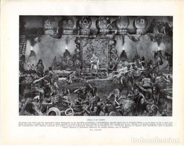 Postais: LAMINA V34492: Atila y su corte fotograma de Ufa-film - Guillermo de Boladeres