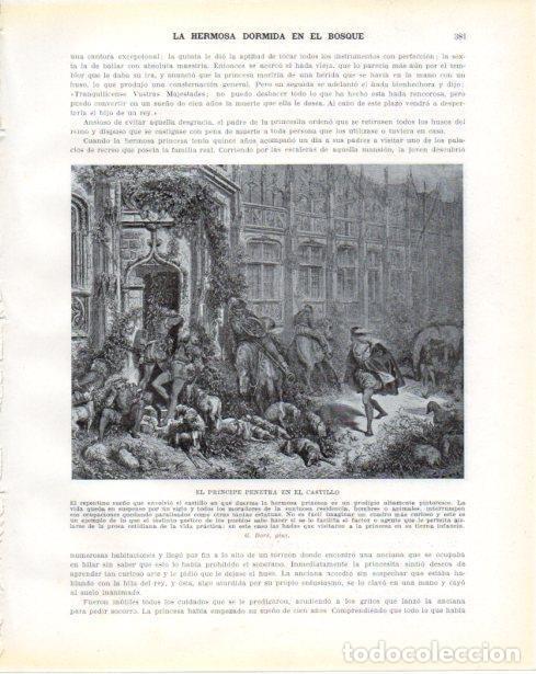 Cartoline: LAMINA V34371: El principe penetra en el castillo por G. Dore - Guillermo de Boladeres