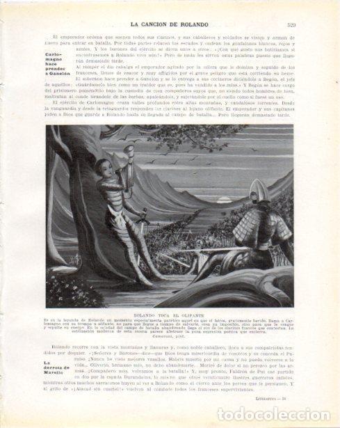 Postkarten: LAMINA V34449: Rolando toca el olifante por Camarasa - Guillermo de Boladeres