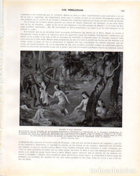 Postkarten: LAMINA V34440: Hagen y la Ondinas por Ramon Borrell - Guillermo de Boladeres