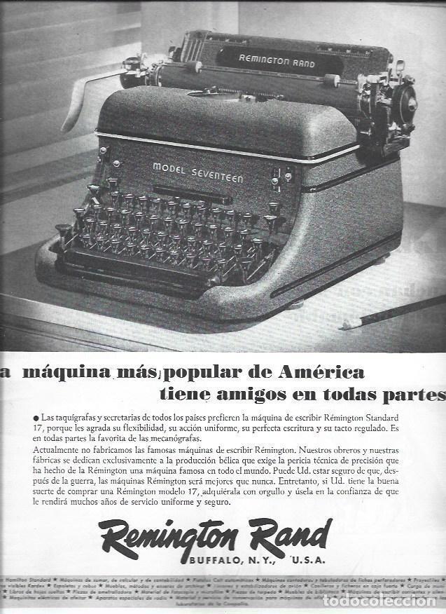 Cartes Postales: LAMINA 38629: Publicidad de maquina de escribir Remington Rand - VVAA