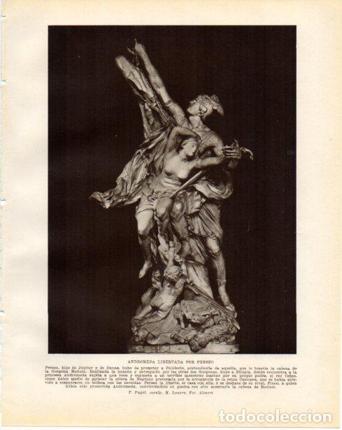 Cartoline: LAMINA V34289: Andromeda libertada por Perseo por P. Puget - Guillermo de Boladeres