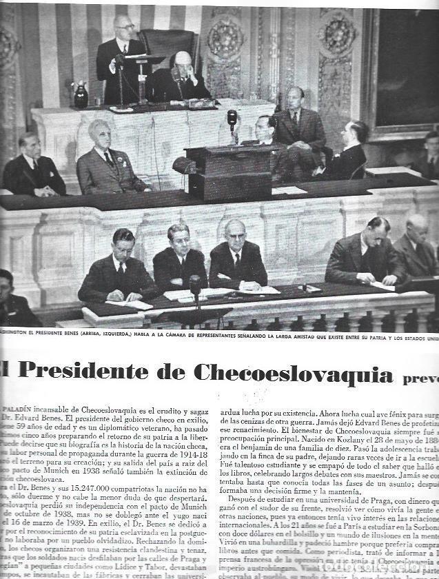 Postkarten: LAMINA 38400: El presidente Benes de Checoslovaquia en Washington - VVAA