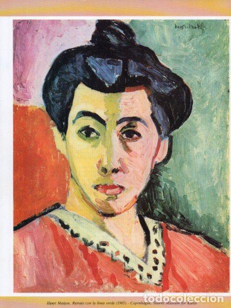 Postales: LAMINA V35718: Retrato con la linea verde por H. Matisse - Varios