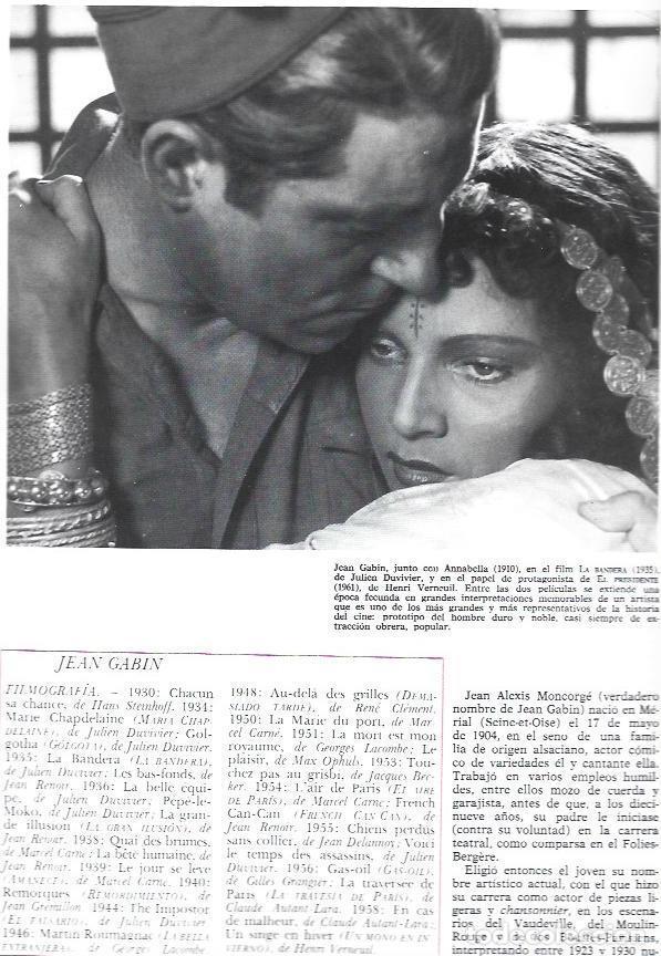 Postcards: LAMINA 38307: Jean Gabin con Annabella en La Bandera - VVAA