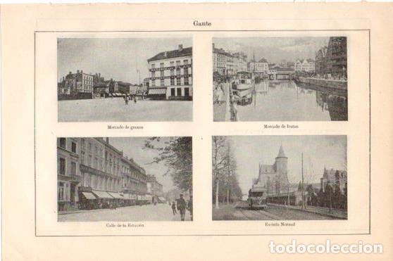 Postkarten: LAMINA V46254: Mercado de granos y frutas en Gante, Belgica - Varios