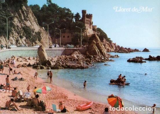 Postcards: LAMINA V35557: Vista parcial playa de Lloret de Mar, Gerona - Varios