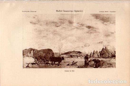 Postkarten: LAMINA V35857: Paisaje de Olot por I. Mallol Casanovas - Varios