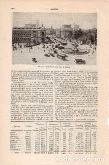 Cartes Postales: LAMINA V35836: Calle Alcala y plaza de Castelar, Madrid - Varios