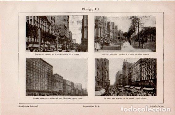 Postcards: LAMINA V46791: State street, avenida Michigan y ferrocarril en Chicago - Varios