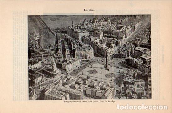 Postales: LAMINA V35827: Fotografia aerea plaza de Trafalgar en Londres - Varios