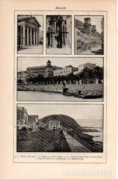 Postcards: LAMINA V46481: Vistas de Alicante - Varios