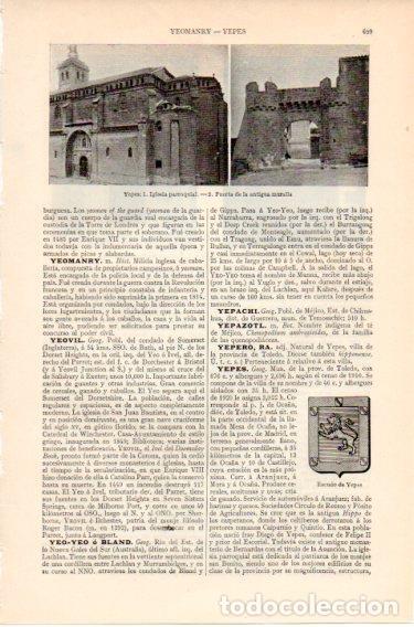 Cartes Postales: LAMINA V46609: Iglesia y muralla de Yepes, Toledo - Varios