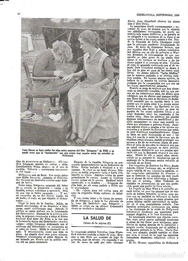 Postais: LAMINA 35005: Irene Dunne entre escenas del film Stingaree - VVAA