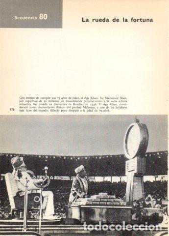 Postkarten: LAMINA V36696: Aga Khan Shah en una bascula en Bombay en 1946 - Varios