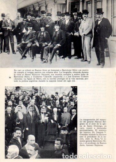 Postais: LAMINA V36373: Homenaje a Bartolome Mitre en Buenos Aires 1901 - Varios